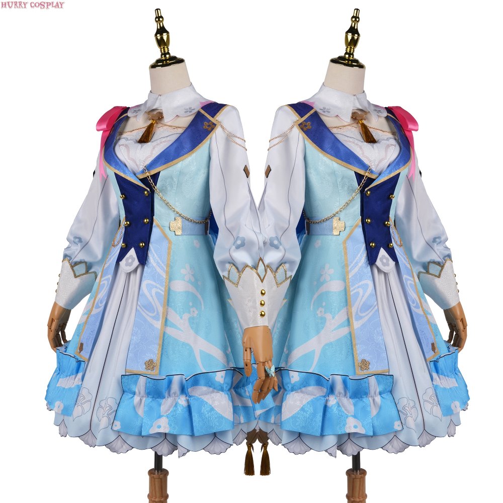 Game Cosplay,Genshin Impact,Genshin Impact Kamisato Ayaka Letter from Flowers Skirt Cosplay Costume